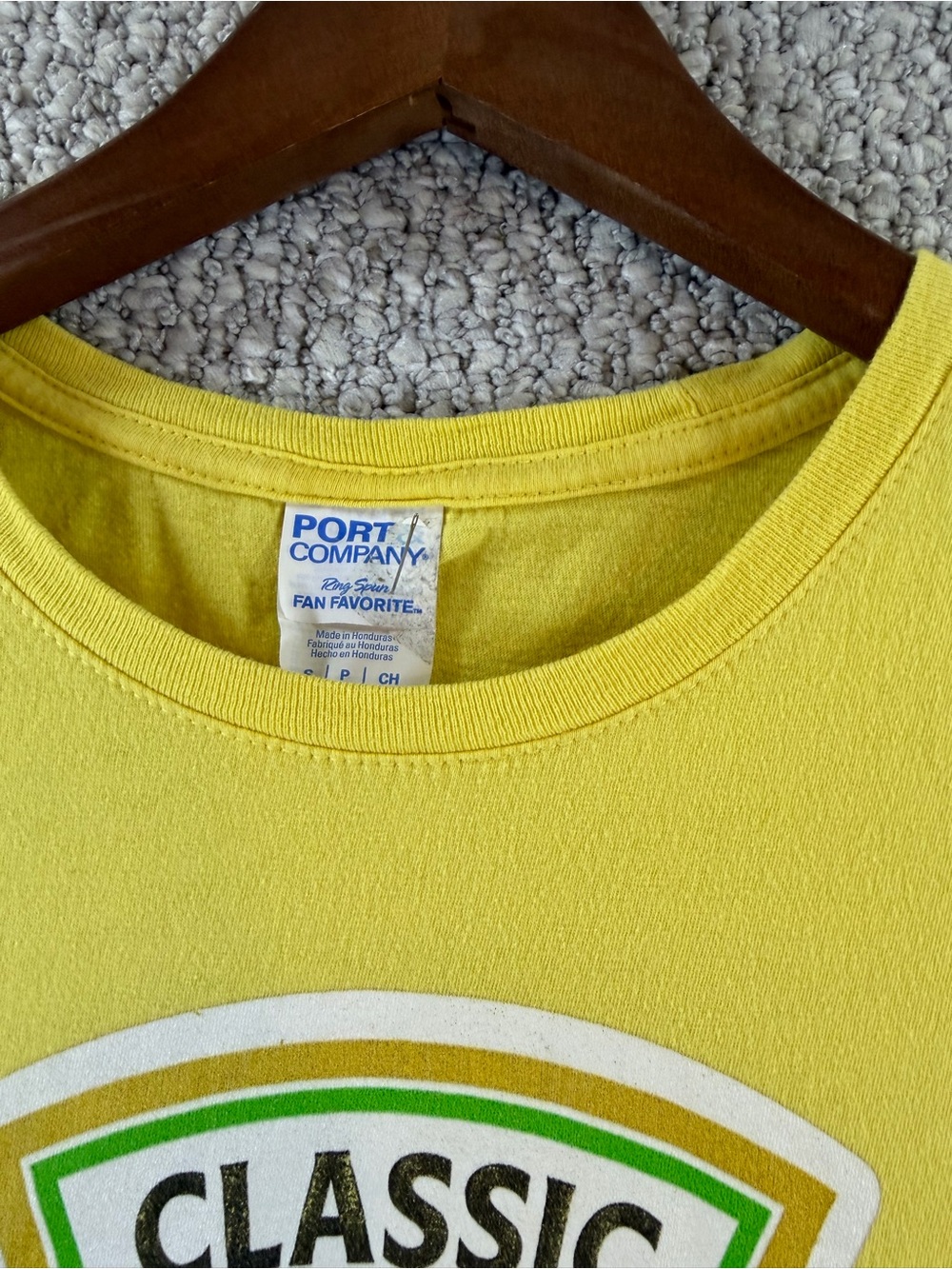 Port & Co Heinz "Yellow Mustard" Short Sleeve Crew Neck Graphic Tee Women SZ Sm - Picture 6 of 8